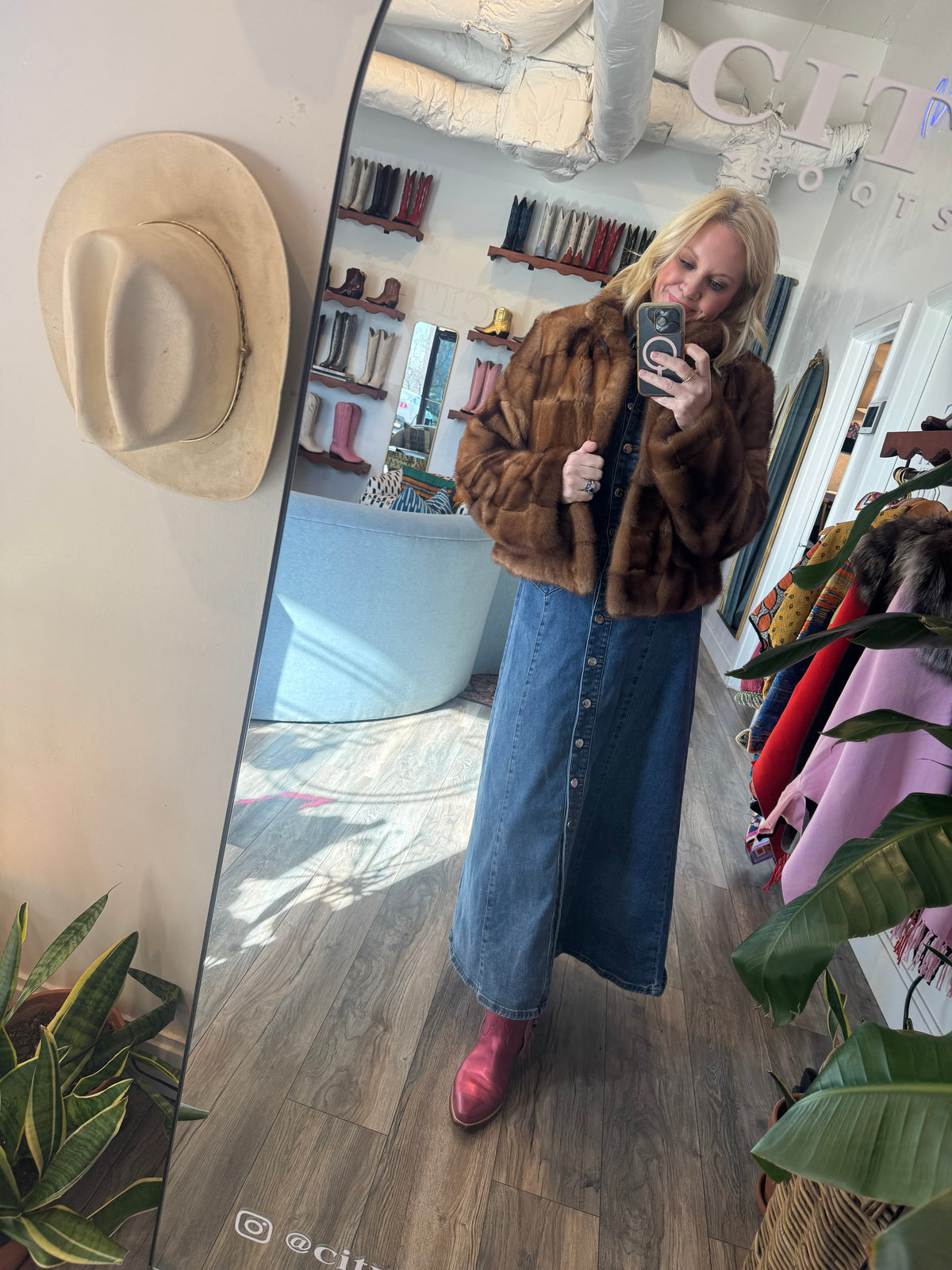 Cropped Sheared Mink Jacket | C&B Collections
