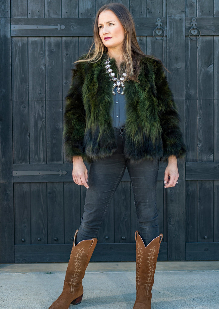 C&B Furs Women's Fox Fur Bolero